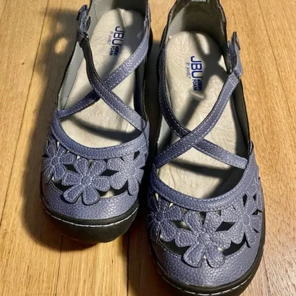 JBU By Jambu Blue Denim Wildflower Mary Jane Shoes - Size 9.5 - Picture 10 of 12
